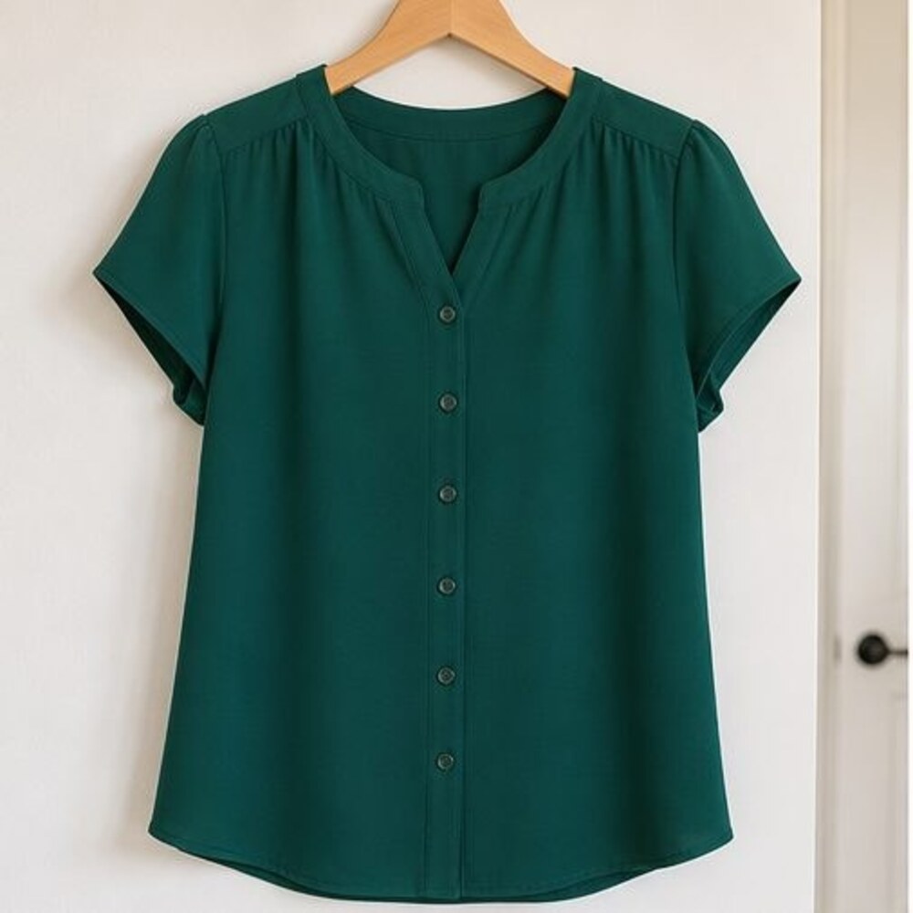 Emerald Ruffle Blouse